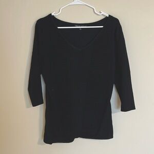 Wendy Williams Textured 3/4 Length Sleeve Top SZ S